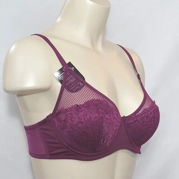 36B Maidenform SE9502 Self Expressions Lace Shaping Underwire Bra Galactic Red B - Picture 2 of 7